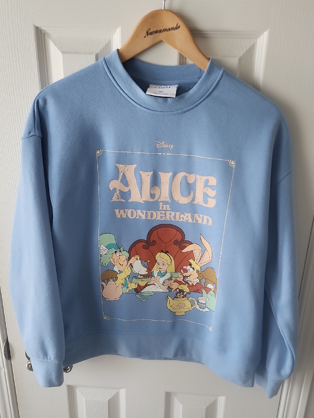 Primark x Disney Alice in Wonderland Sky Blue Graphic Crewneck - Picture 8 of 10